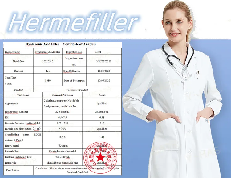 Heremefill  Injecting cross-linked gel hyaluronic acid skin filling facial filler facial wrinkles