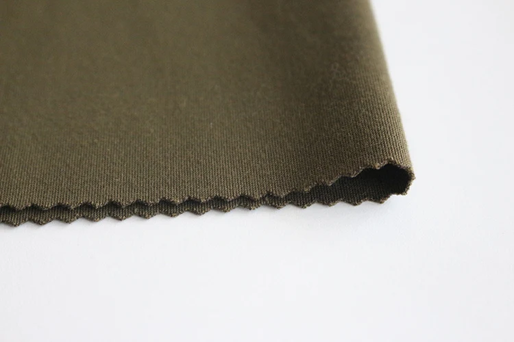 custom cotton blend interlock fabric stock plain dyed cotton spandex ribbed knit fabric for cloth
