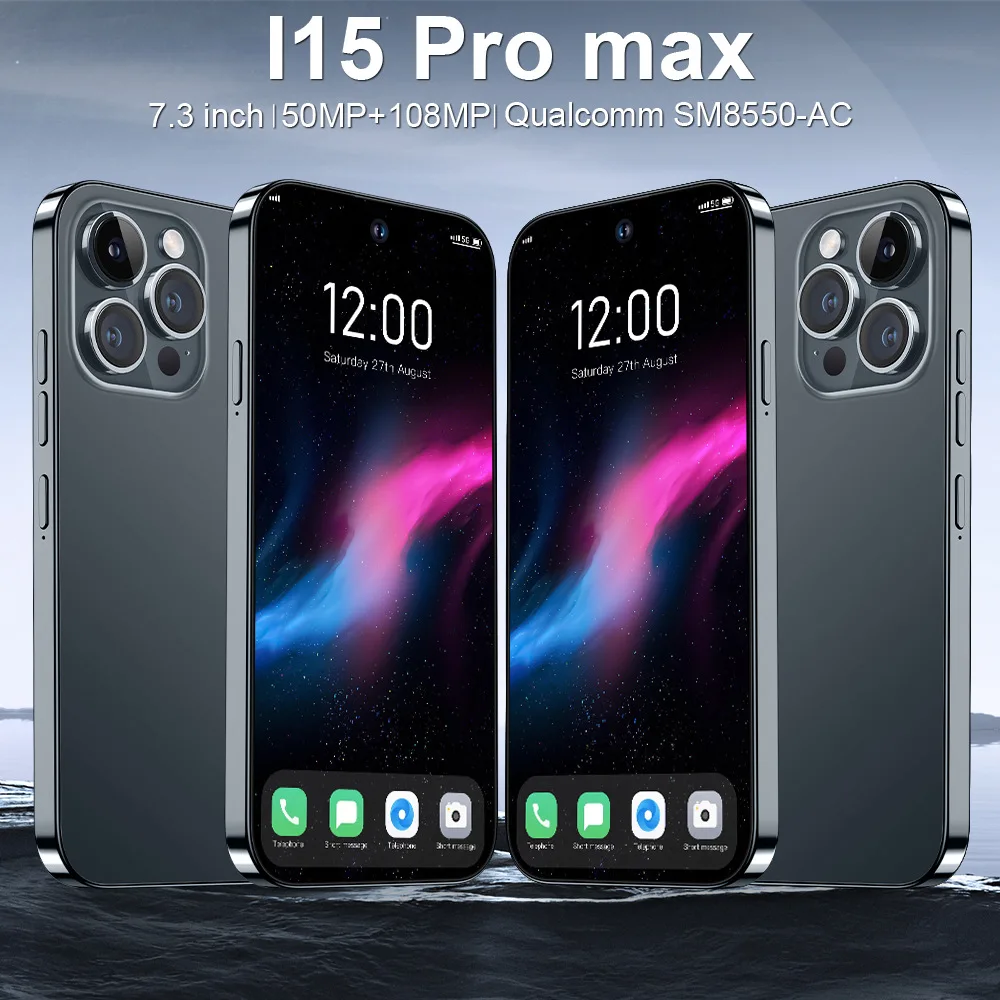 15 Pro Max 7 3 дюймов Android 16 ГБ + 1 ТБ мобильный телефон 14 смартфон разблокированный для I15