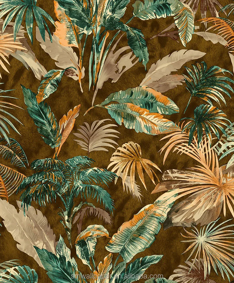 53CM Width Tropical Leaf Wallpaper Self Adhesive Wall Paper Sticker WallPaper Home Decoration Mural Wallpaper