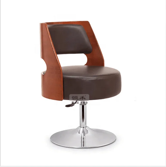 Modern design    Uphosteried  Pu  leather   wooden hotel  living room swivel  dining lounge   leisure chair