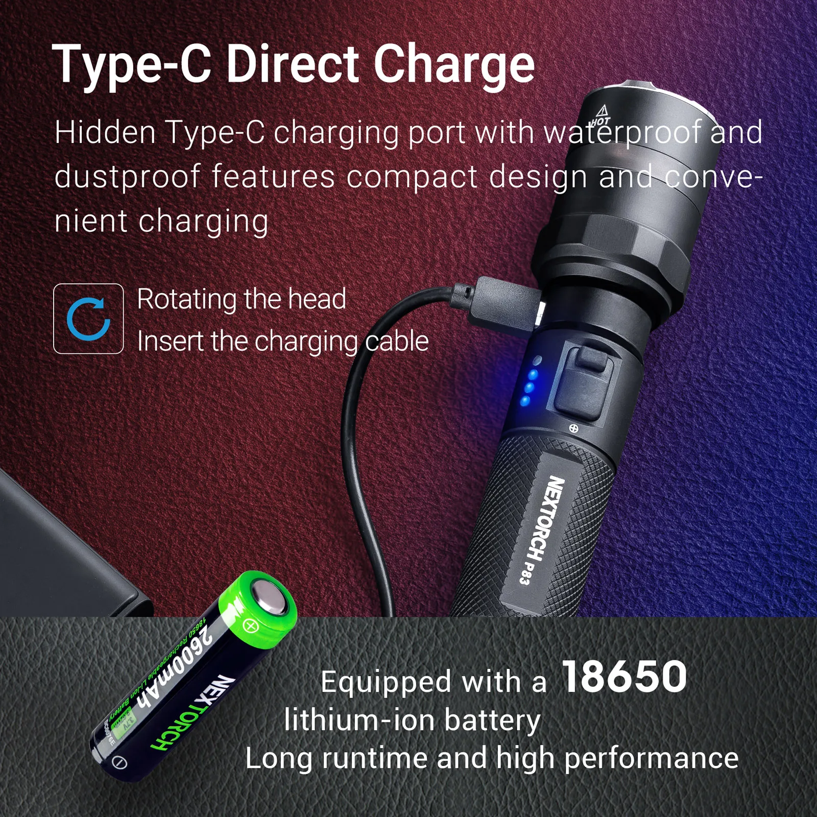 Nextorch тактический фонарик P83 linterna stick самооборона сменный фонарь нейтрализатор светодиодный