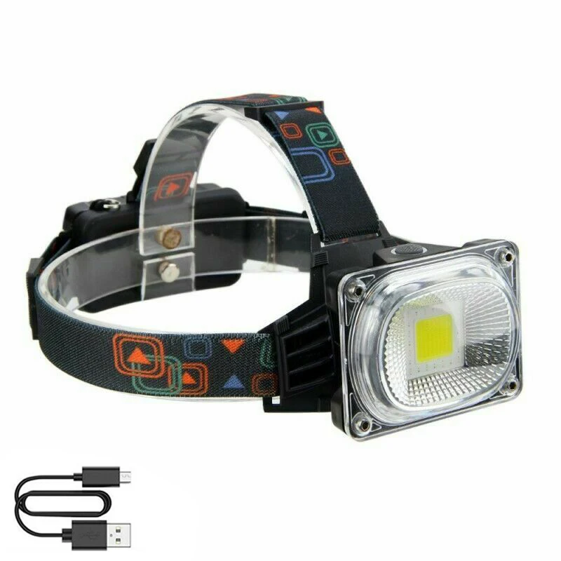 Ultra bright rechargeable headlamp 10W COB Red Blue LED Head torch Flashlight Hunting Fishing construction site miners headlight