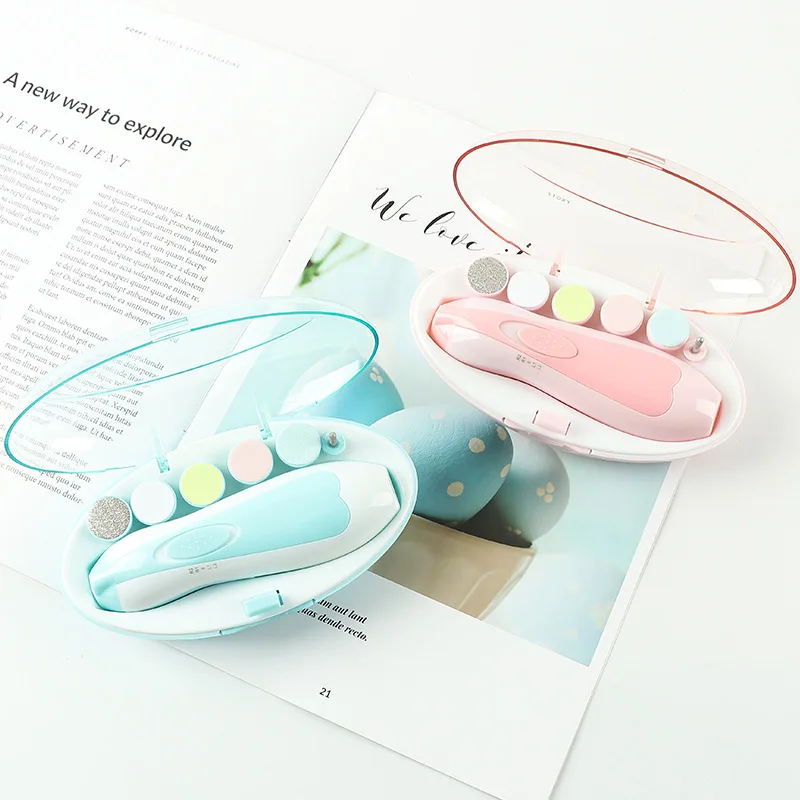 Amazon top sale Electric baby trimmer gentle safe baby manicure set Nail Care Polisher Abs Nail Cutter for new born baby