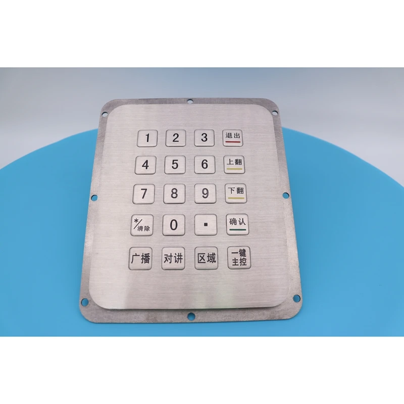 20 Keys Waterproof Industrial Metal Kiosk Keypad Rugged Stainless Steel USB Metal Numeric Keypady