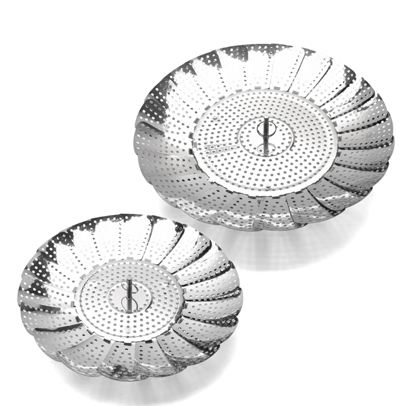 Amazon Hot Sale Kitchen Gadget Household Mini Foldable Multifunctional OEM Stainless Steel Food Grade Steamer