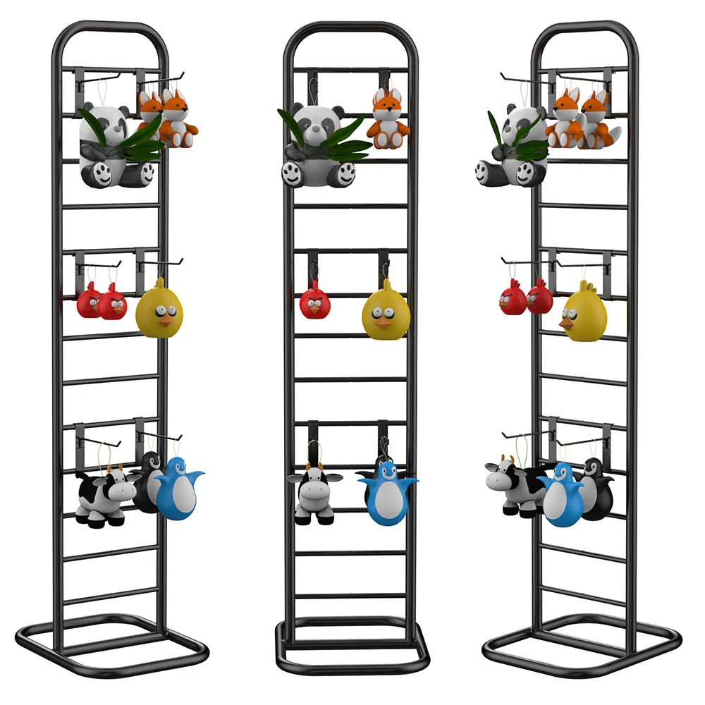 Настраиваемый многоуровневый металлический двухсторонний плюшевый игрушечный Дисплей Стенд с крючками