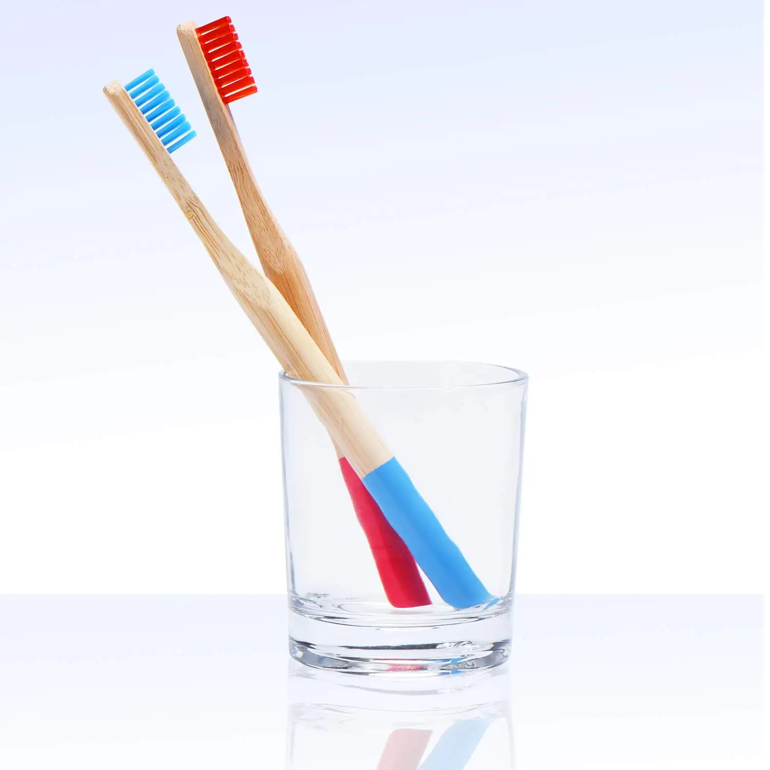 Bio toothbruhs reusable round handle bamboo toothbrush travel set hot selling bamboo toothbrush with bamboo tube