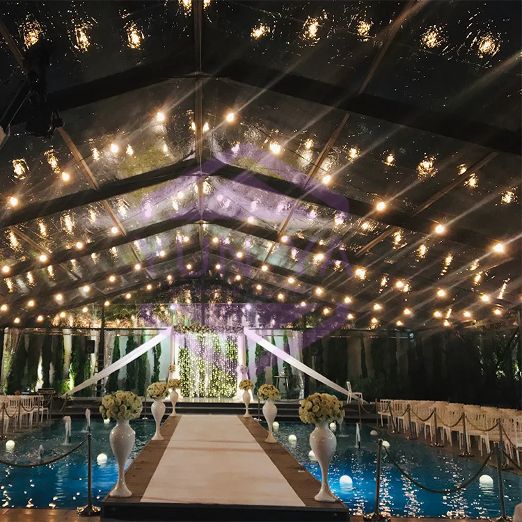 Tent Factory Direct Supply Waterproof Black Frame Wedding Party Canopy 20x30M To Israel