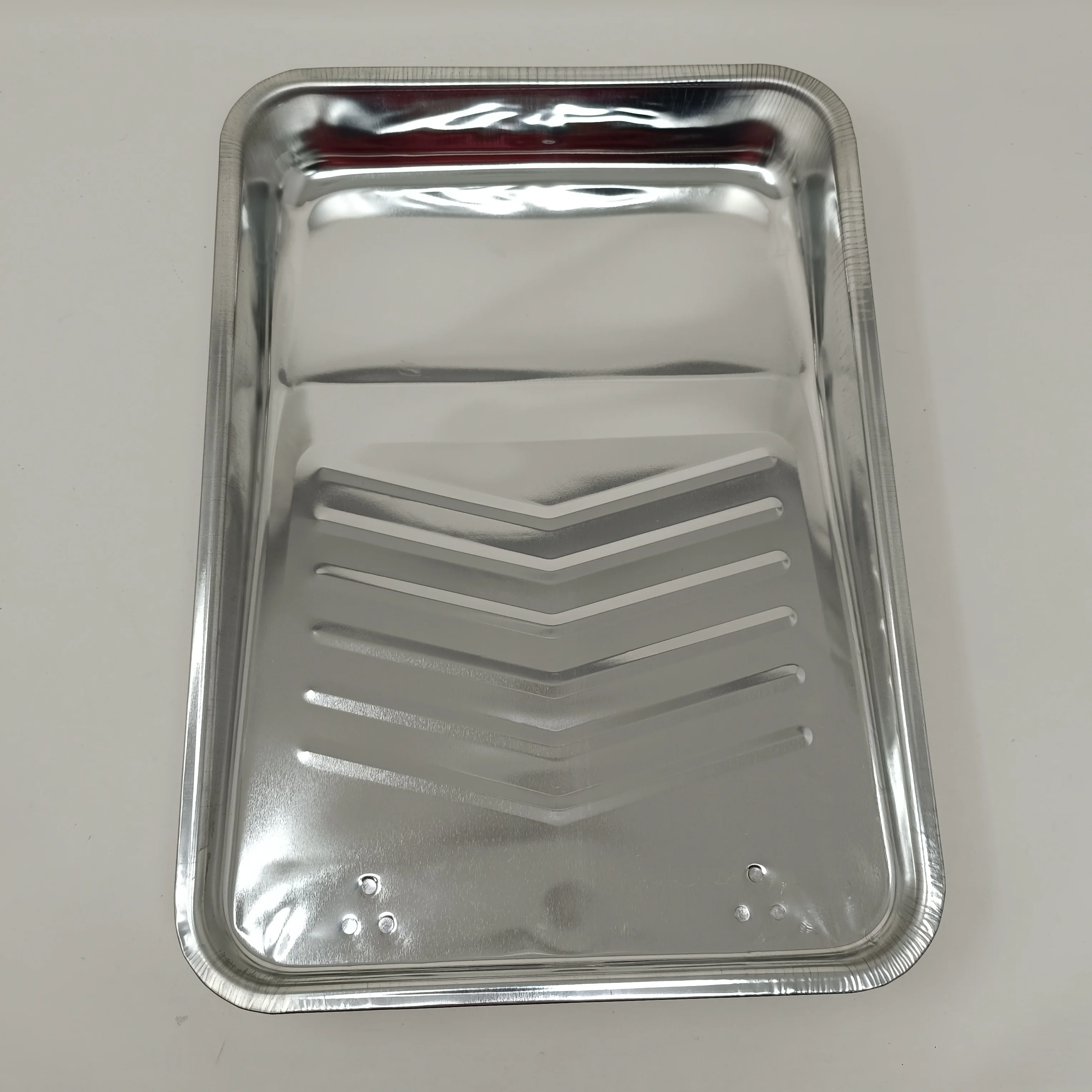 9 Inch Zinc Plated Metal Tray for Painting Accessorial Tools with Brush Roller Durable Paint Tray