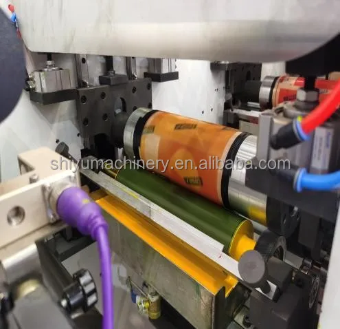 narrow web magnetic roller sticker label roll to 4 colour flexo graphic printing machine price with rotary die cutting