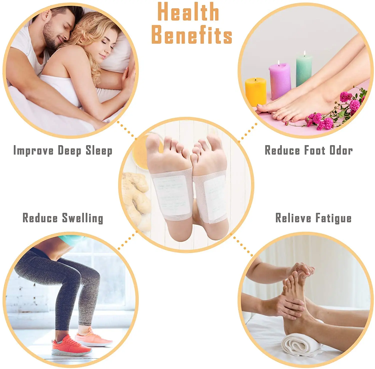 Healthcare Detox Foot Patch Bamboo Vinegar Detox Pads with OEM service