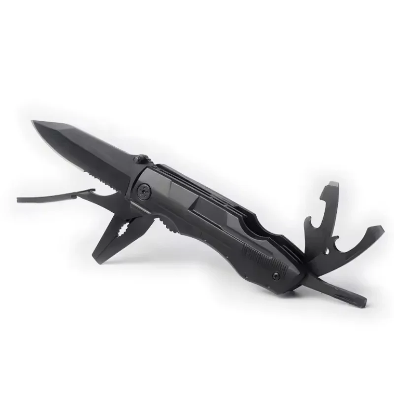 Stainless steel survival pocket knife with screwdriver head aluminum,Folding knife screwdriver Manual pliers