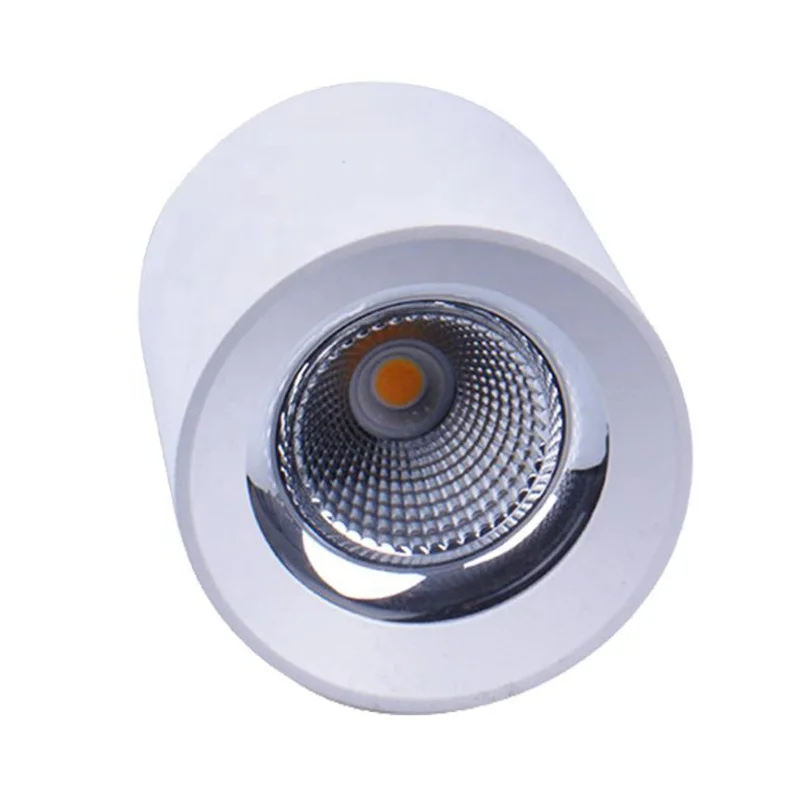 Surface mounted square round glass 18w 30w COB led recessed downlight