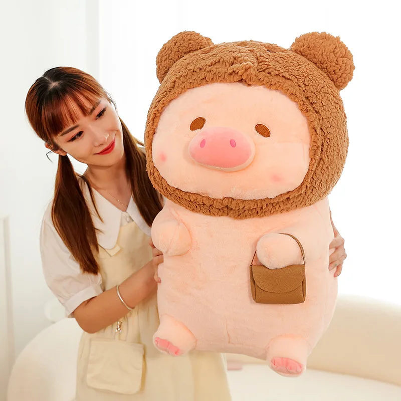 Kawaii transformation lulu pig plushies doll piggy cloth doll Stuffed Animals Weighted Plush Toy Pig Pillow gift for birthday