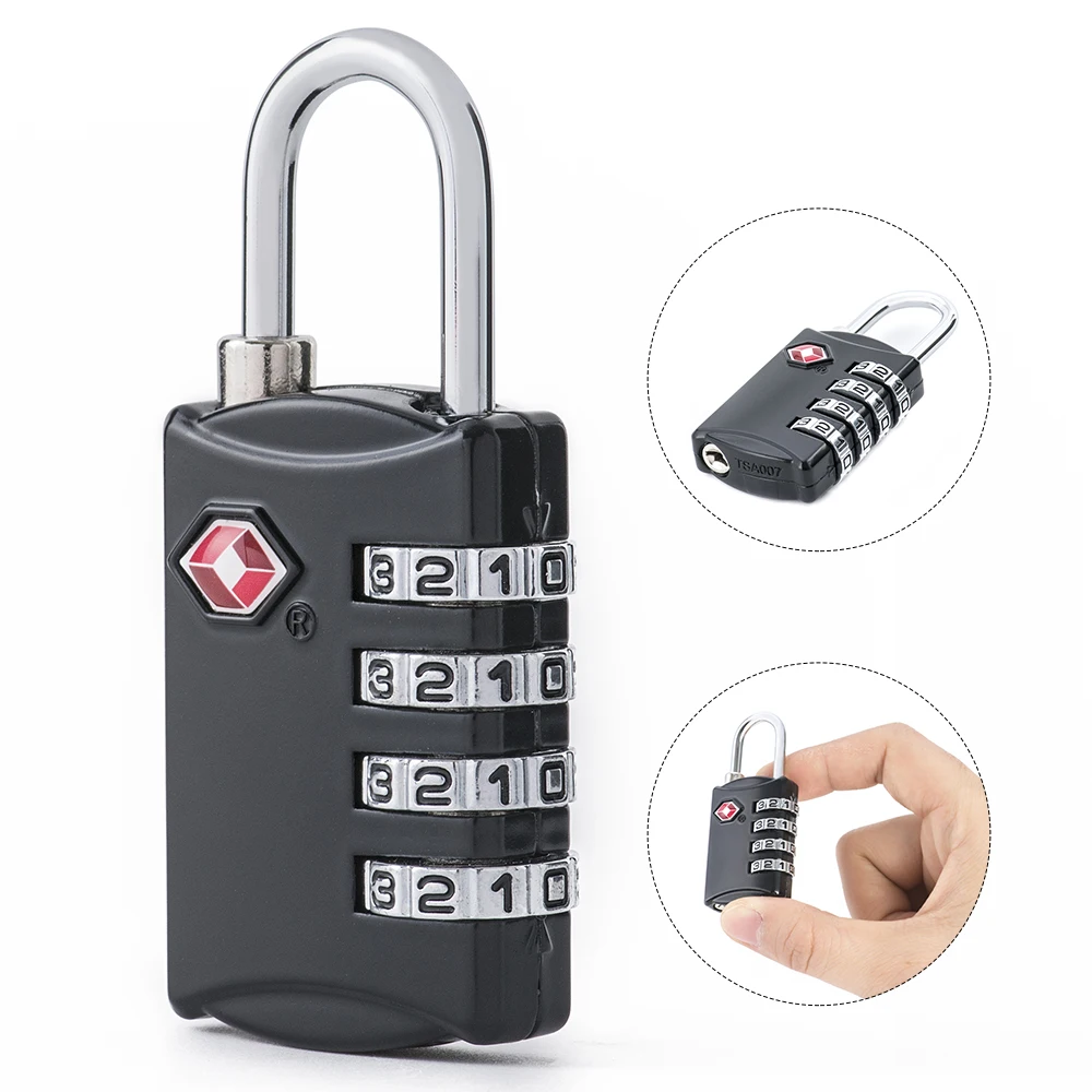Цинковый сплав высокий уровень безопасности re-устанавливаемых 4 цифры по ценам от производителя с защитой повреждений в пути; Комбинированный замок tsa кодовый для