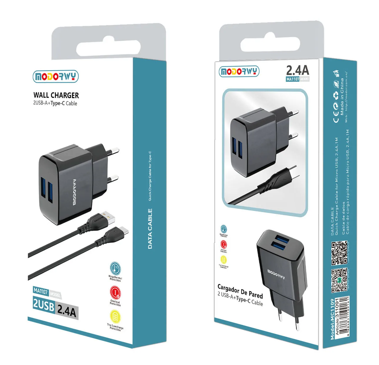 MODORWY multiple c ports wall charger 5v electric bike battery charger ev electric car battery metal charger