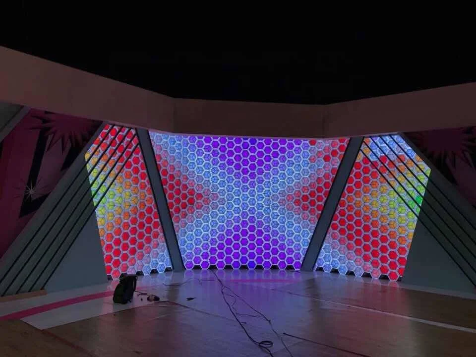 Magic Cube Event Stage Lighting Hexagon Shape 3d DMX512 Led Dance Floor for Night Club Party