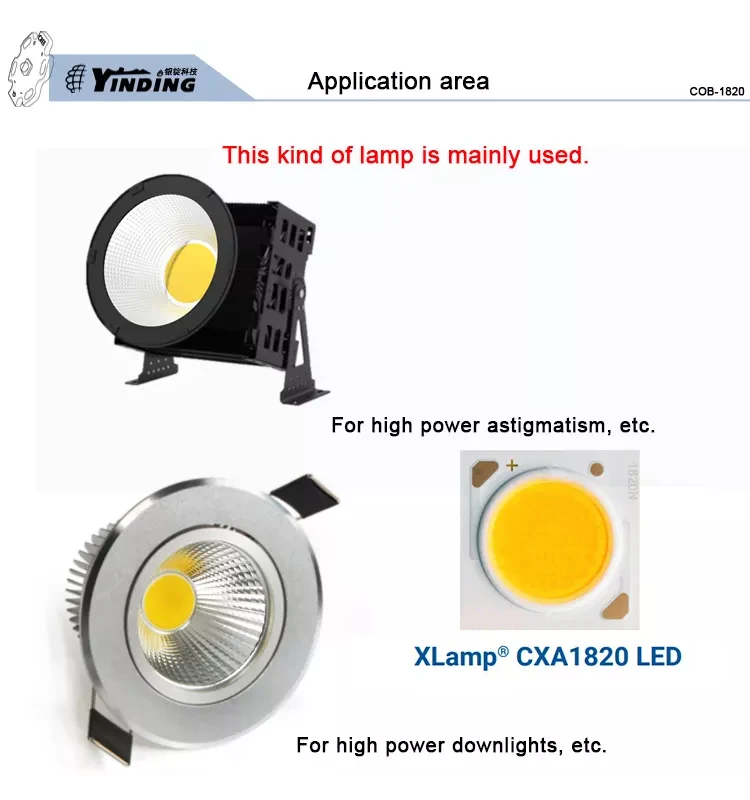 COB 1820 CXA 37V 2700-5000K 40W cob LED chip white light csp high-power lamp beads for car tail light diodes