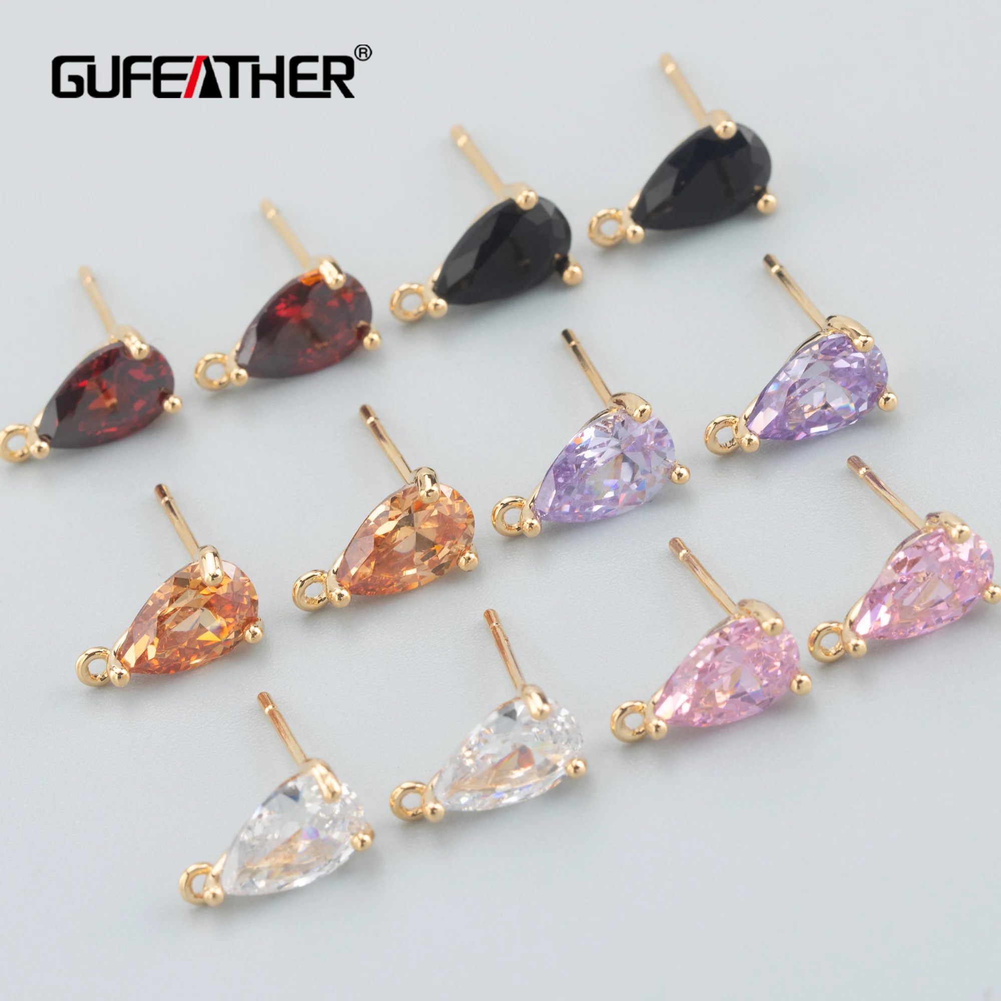 MA98    jewelry accessories,nickel free,18k gold plated,copper,zircons,jewelry making findings,diy earrings,10pcs/lot