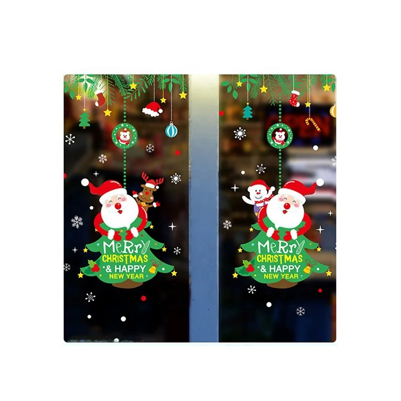 
Xinfeng PP Window Stickers Decals Christmas Stickers for Windows Wholesale Cheap Custom Decorative PVC Double Sided Printing 