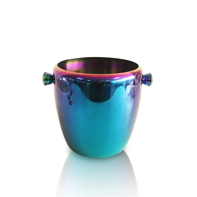 Ведро для льда из нержавеющей стали для пива, охладитель вина с ручкой, ведро для льда