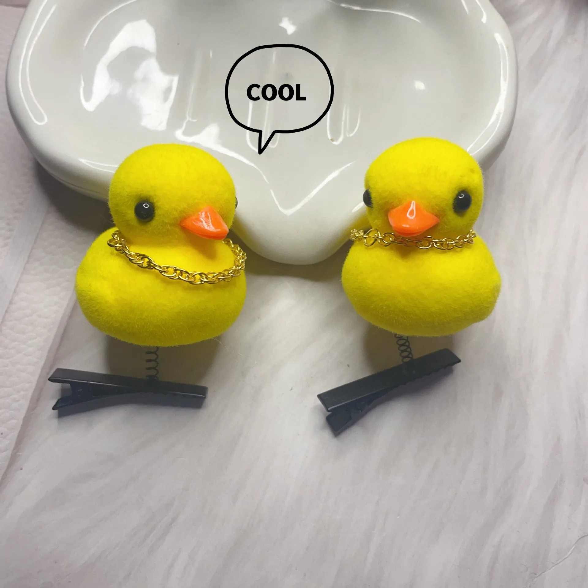 Yellow Chicks Easter Mini Chicks Hairpin Material Handmade Chicken Hair Clip