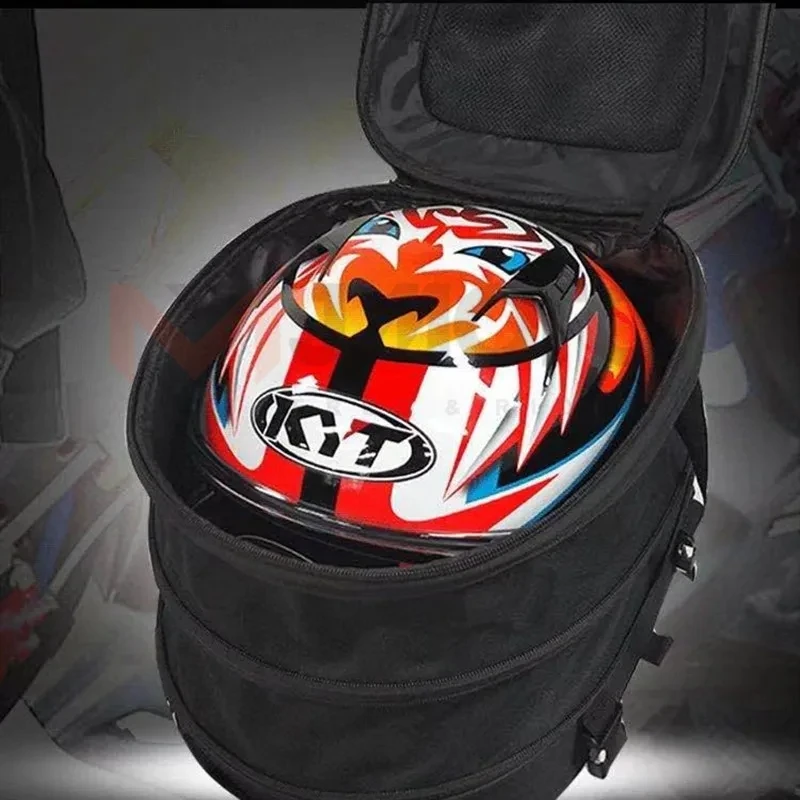 Multifunctional Motorcycle Tail Bag Waterproof Expandable Rider Backpack Cycling Bag With Reflective Strip