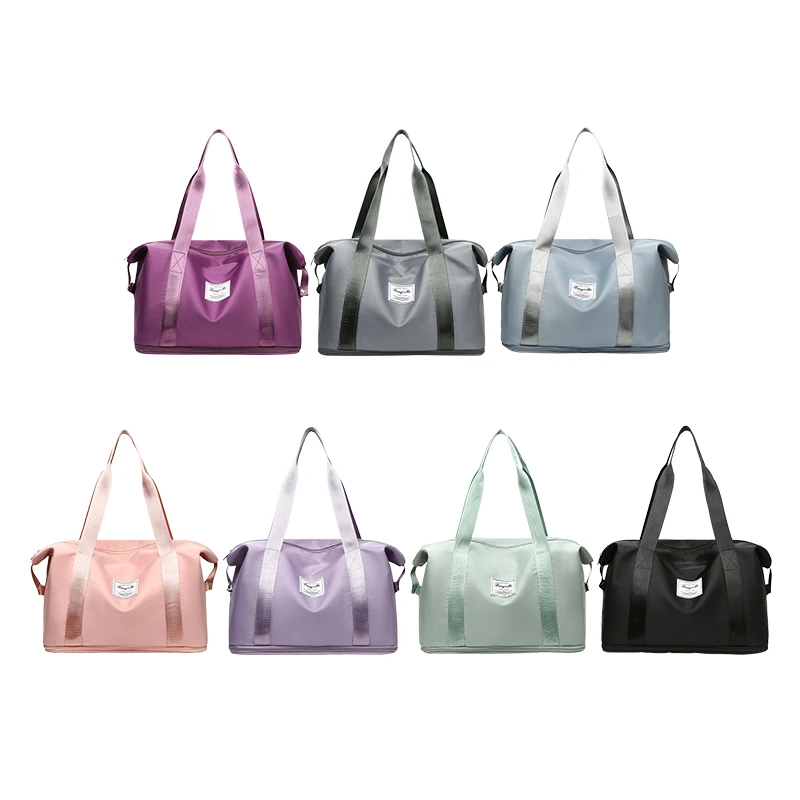 Top Seller Foldable Expandable Dry Wet Waterproof Duffel Bag Duffle Women Yoga Weekend Shoulder Gym Luggage Travel Tote Bag