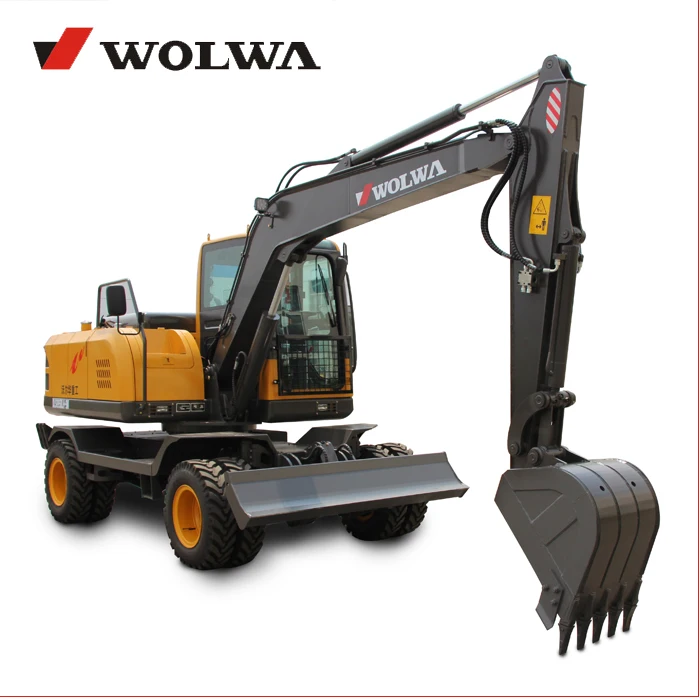 china big manufacturer 8 ton wheel excavator with attachments