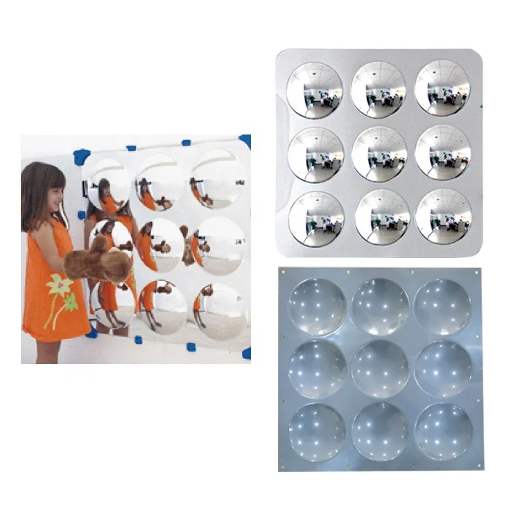 78*78 CM and Customizable  Size 2 mm Thickness Acrylic Plastic Nine-hole  Decorative Convex Mirror