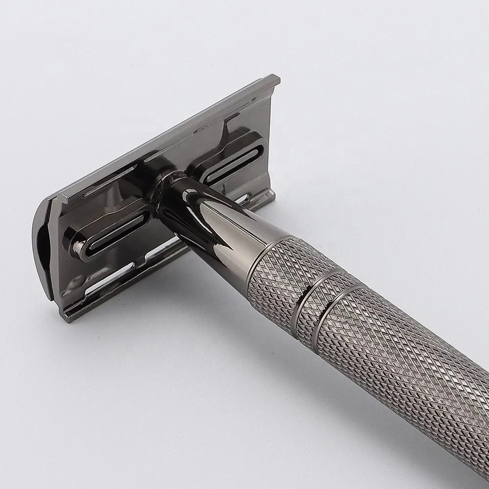 Двойное лезвие, алюминиевая Безопасная бритва для бороды и Мужская Безопасная бритва для бороды