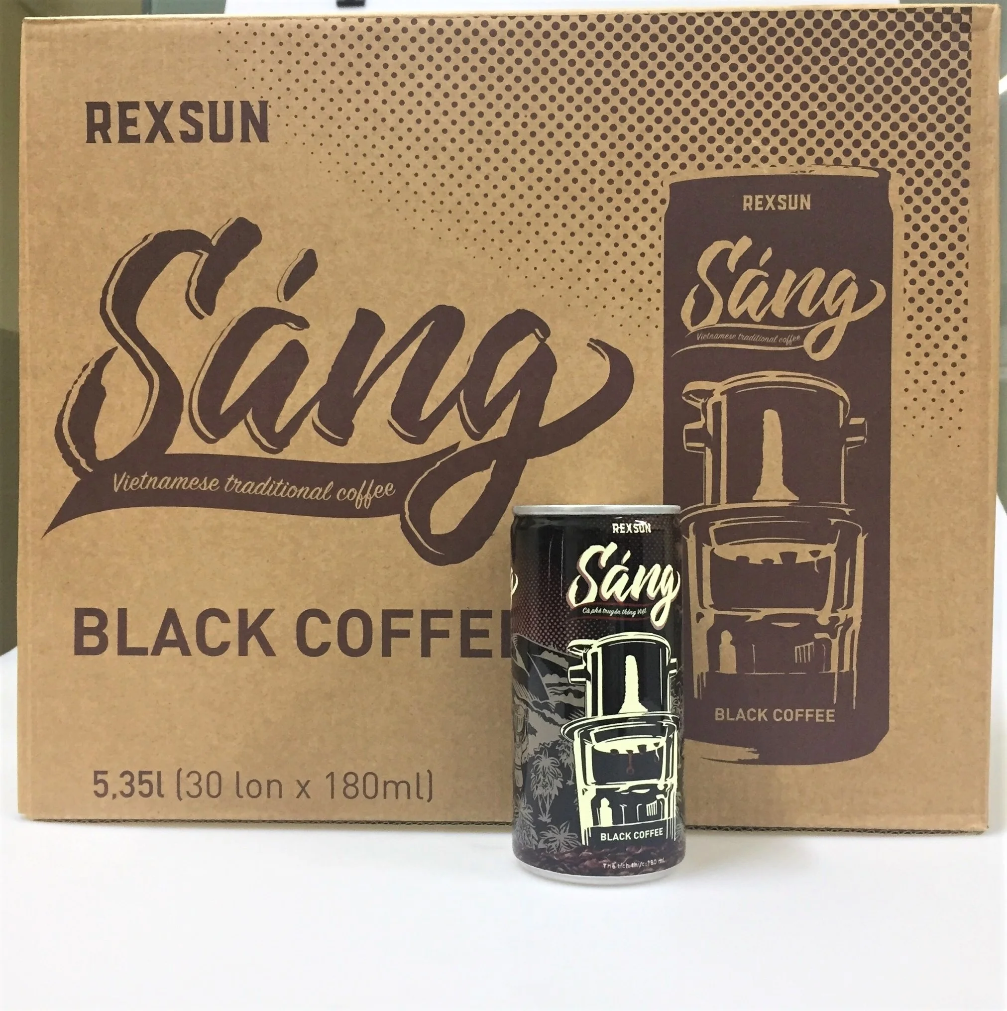 Традиционный вьетнамский кофе готовый к употреблению-консервированный черный с небольшой сладостью из листьев стевии