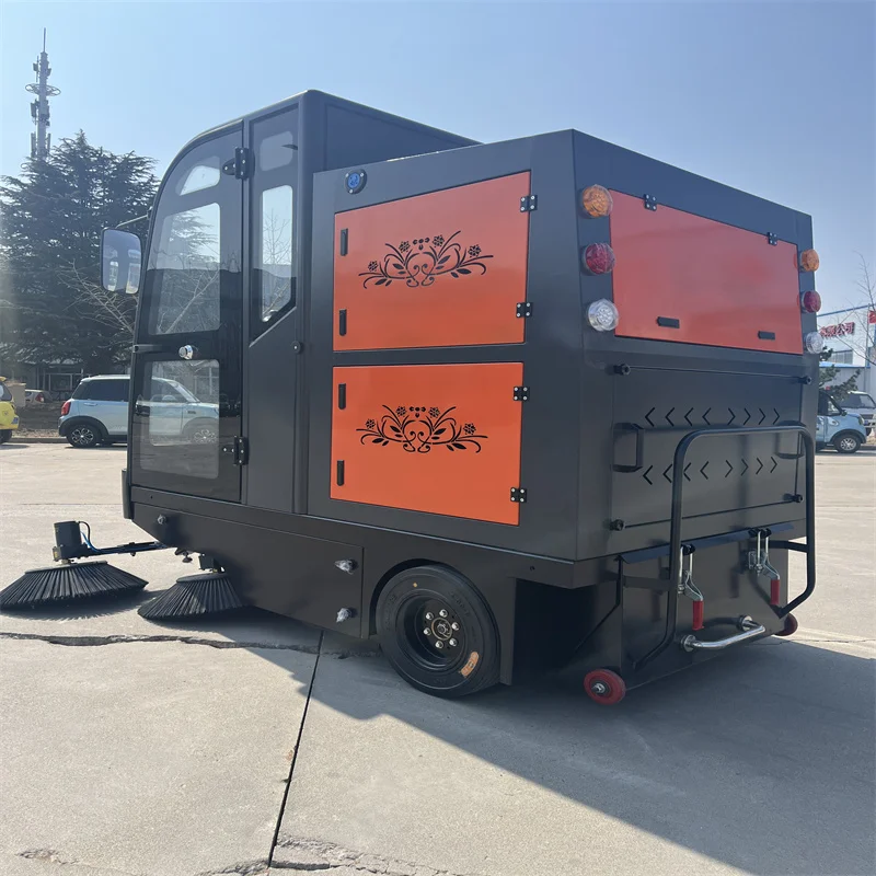 Free-shipping Mechanical electric vacuum road cleaning sweeper machine truck with brush manual road sweeper for sale