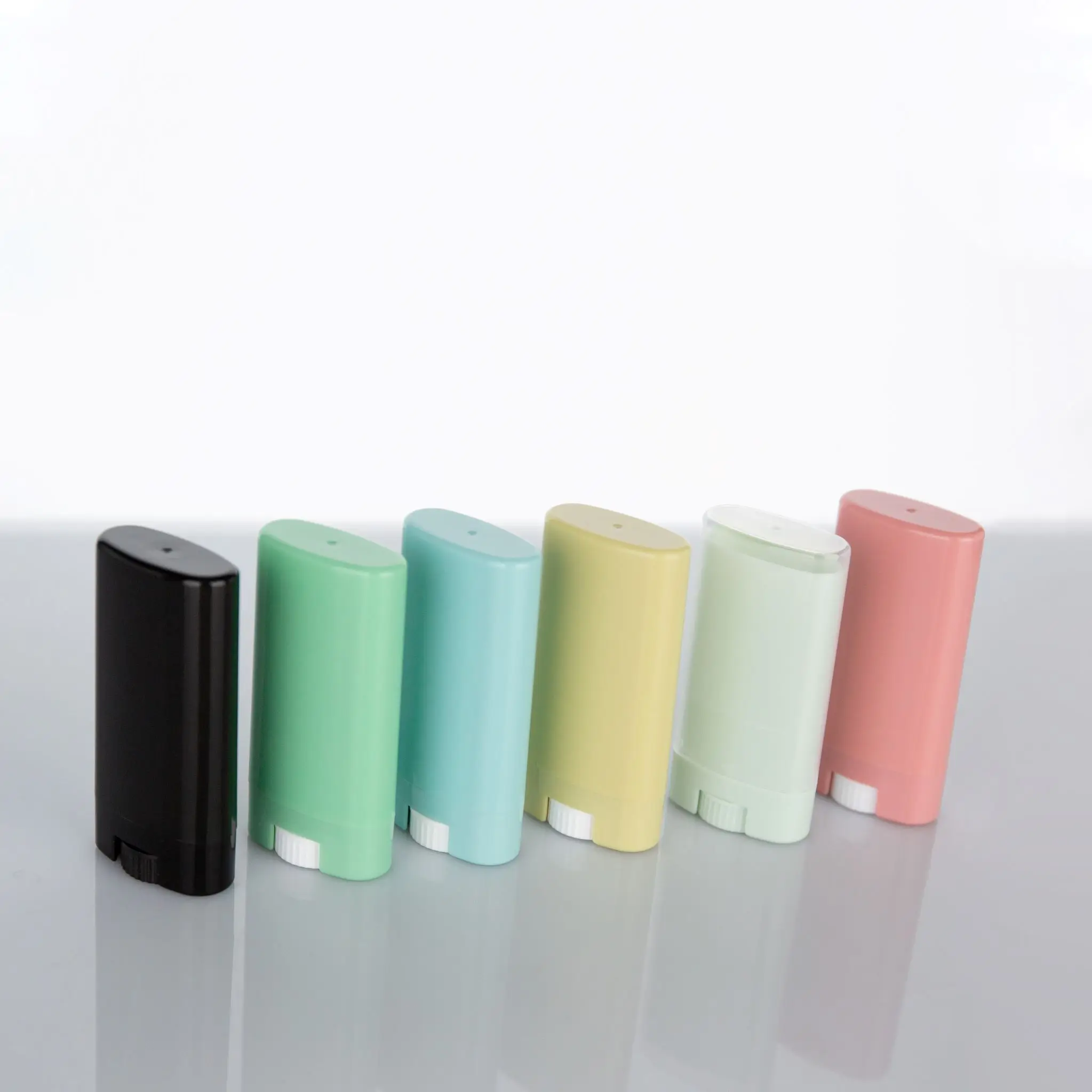 High Quality 15g Color Empty Deodorant Container Stick Oval Stick Deodorant Container Refillable