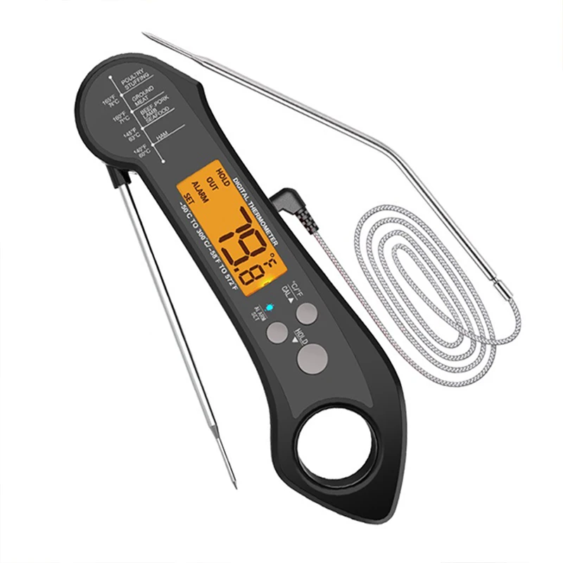 Professional Meat Thermometer With Digital Calibration Thermometer For Cooking With 2 Probes