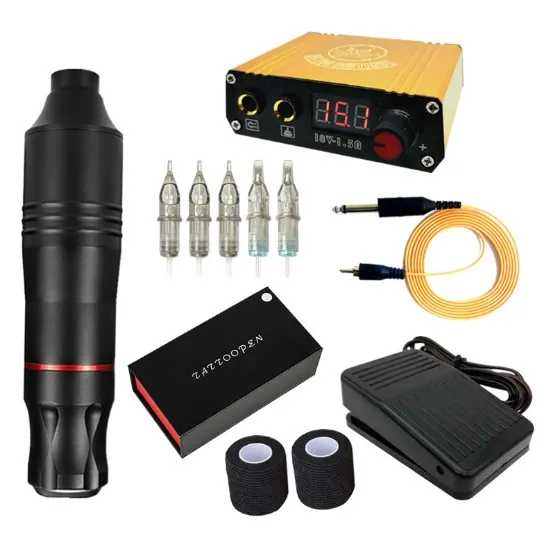 Хорошее качество тату-ручка пистолет ротационная тату-машина заводская цена источник питания игла наконечники захваты тату машинка для перманентного