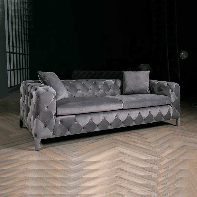 
Signature style chesterfield style Velvet button back sofa for living room Loveseats 