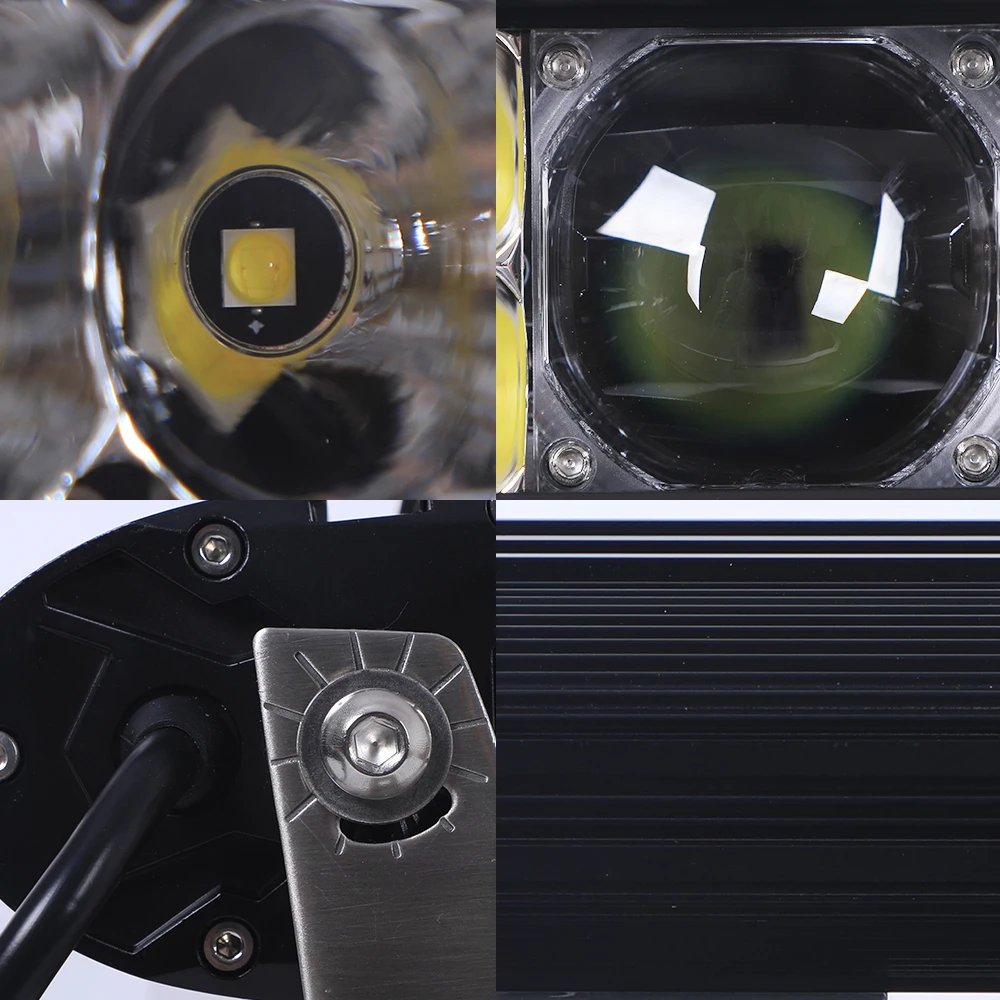 2022 New Design Universal Off Road High Power Led Laser Light Bar 120W 180W 240W 300W Slim 6D Single Row Car Led Light Bar