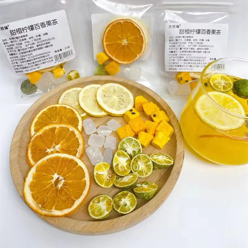 High Quality Dried Lemon Passion Fruit Tea Sweet Flavor Blended Health Tea Wholesale Fresh Supply