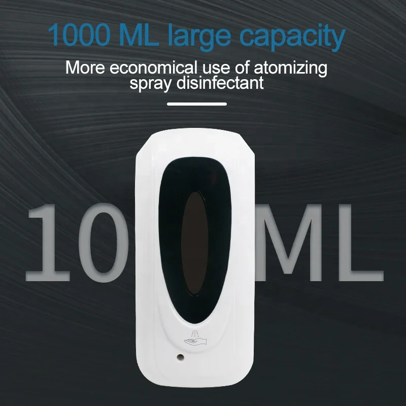 Toilet bathroom Wall mount 1000ml Hands touch free Gel Spray Foam pump hand Santiizer Liquid Soap Dispenser