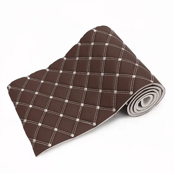 Diamond Stitching PVC Leather Composite Sponge For Car Seat Covers