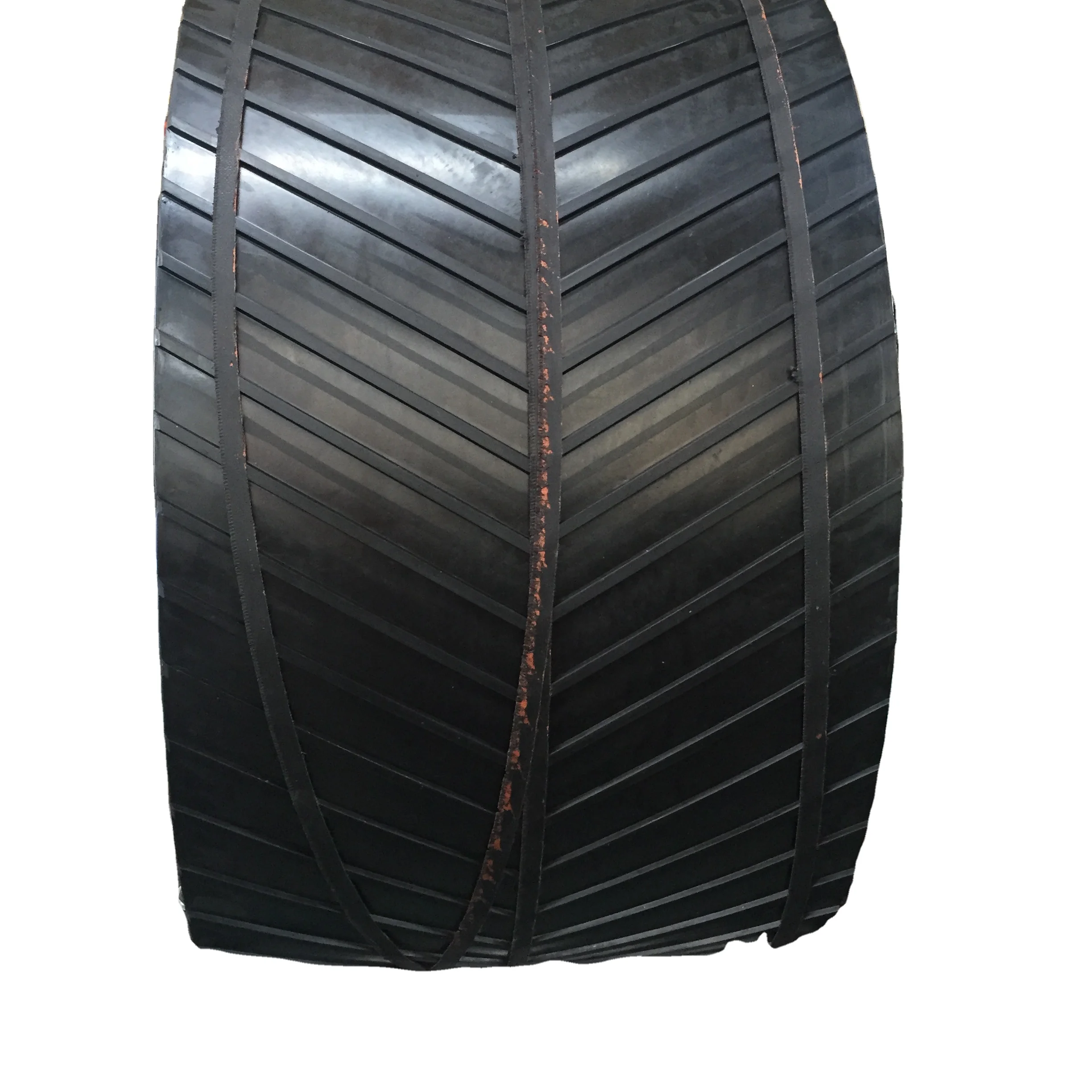 EP100 14MPA Chevron Black Pattern Rubber Conveyor Belt RMA-II Belt Conveyor for Industry