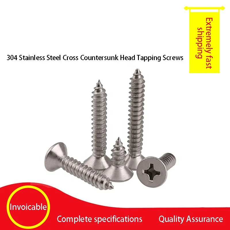 hot sale Cross Countersunk Head tapping Screw stainless steel Self-tapping Screw Wood Screws