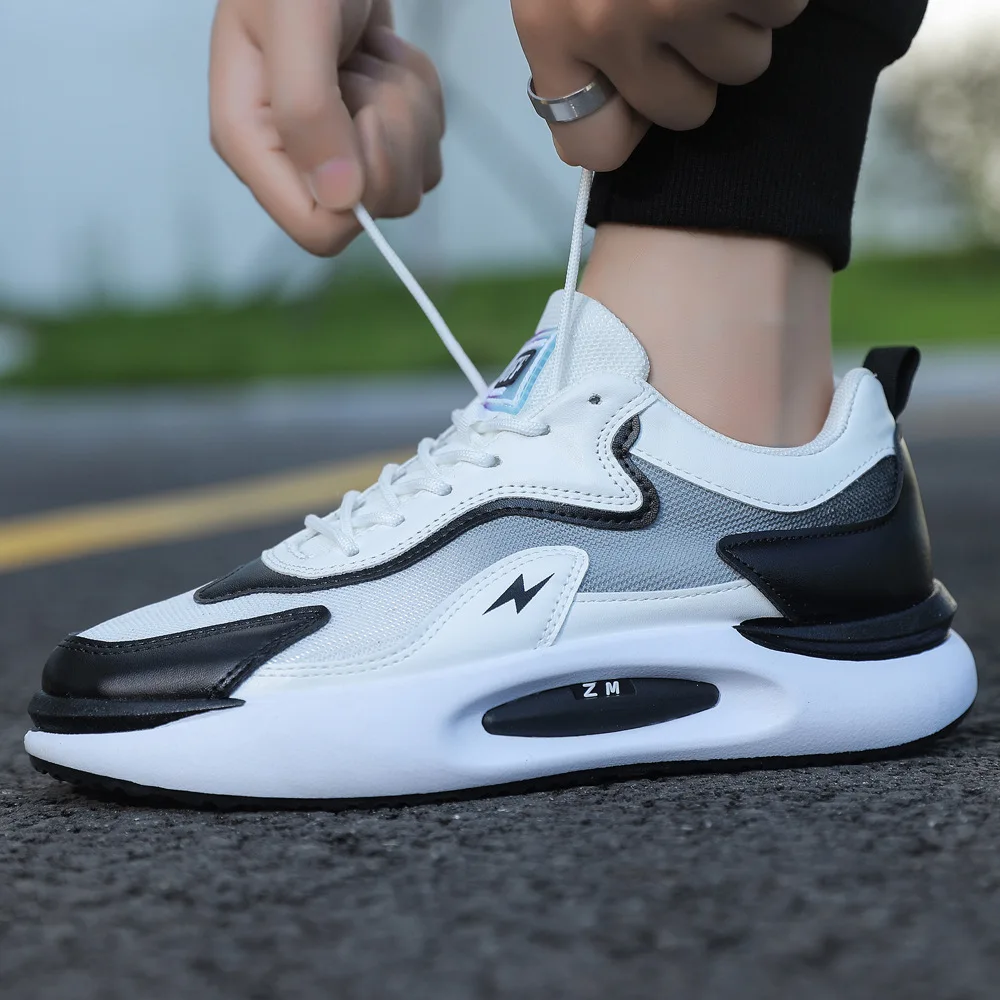 Wholesale Sport Sneaker Shoes Factory Comfortable Breathable and Durable Air Cushion Sport Running Shoes for Men