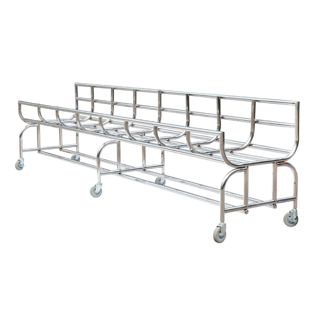 Stainless Steel Large Bed Sheet Clothing Delivery Cart Hotel Supplies Room Service Linen Collection Carts Laundry Trolley