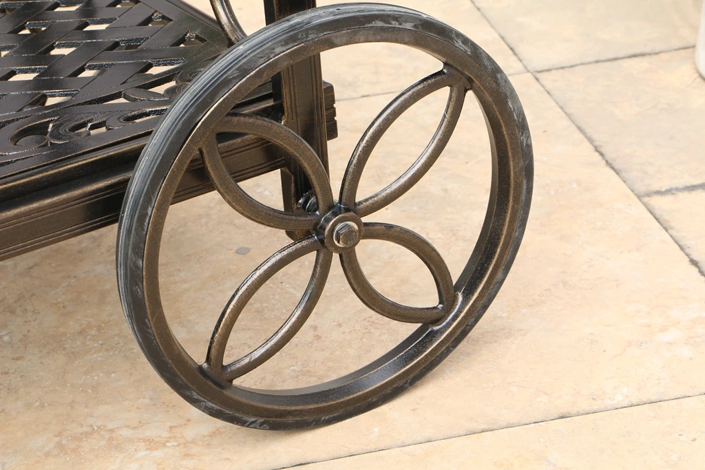 
2 Tiers Aluminum Food Service Trolley / Drink Cart 