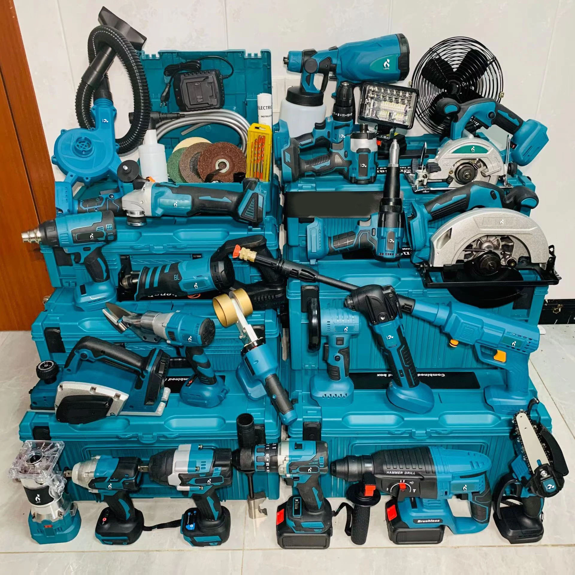 21v The Best Lithium Battery Cordless Electric Drill Power Drilling Machines Brushless Drill Tools Combo Set