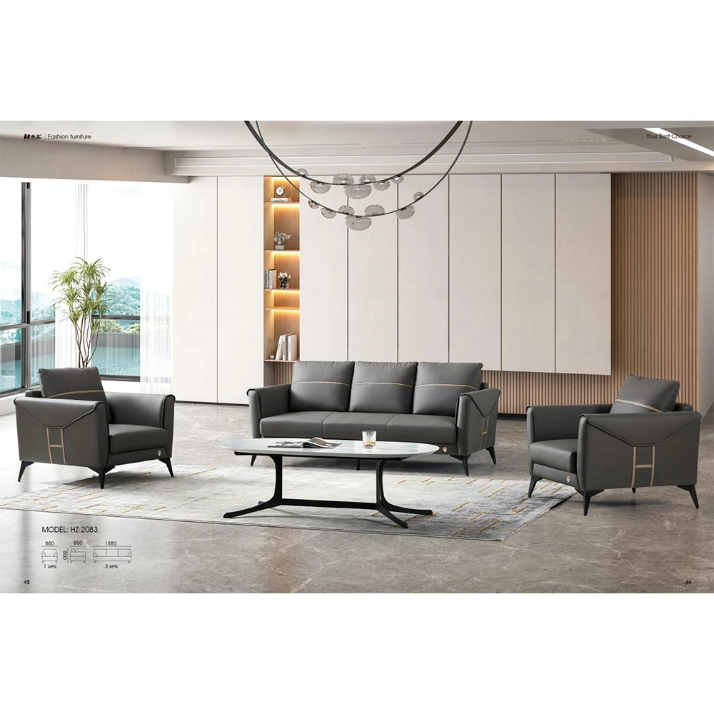China Manufacturer Factory Direct Price Modern Office Furniture Custom 1/2/3 Seater Reception Leather office Sofas Set