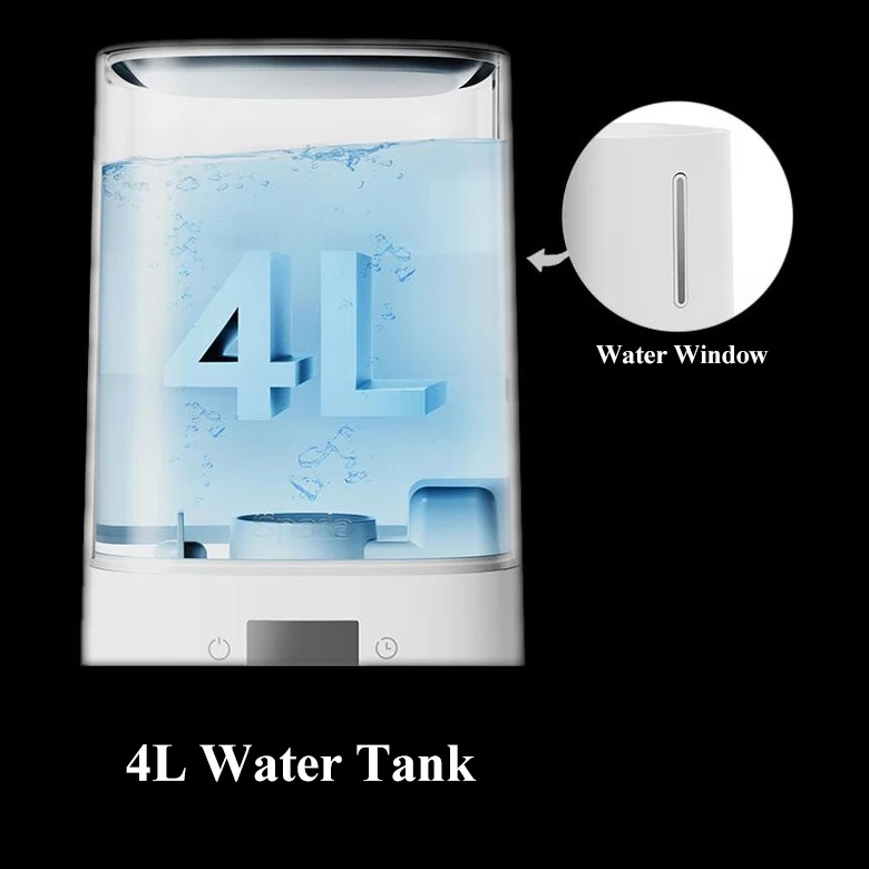 RUNAL Electric Automatic Control Large Hot And Cold Mist Big Humidifyer Smart Ultrasonic Air Humidifier For Home Bedroom Office